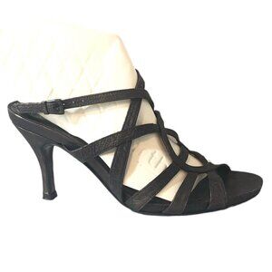 DONALD J. PLINER Asby Heels Women's Size 7 Bronze Strappy Open Sandals Slingback